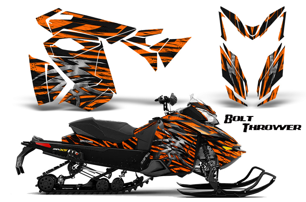 Skidoo Rev XS Graphics Kit Bolt Thrower Orange BB